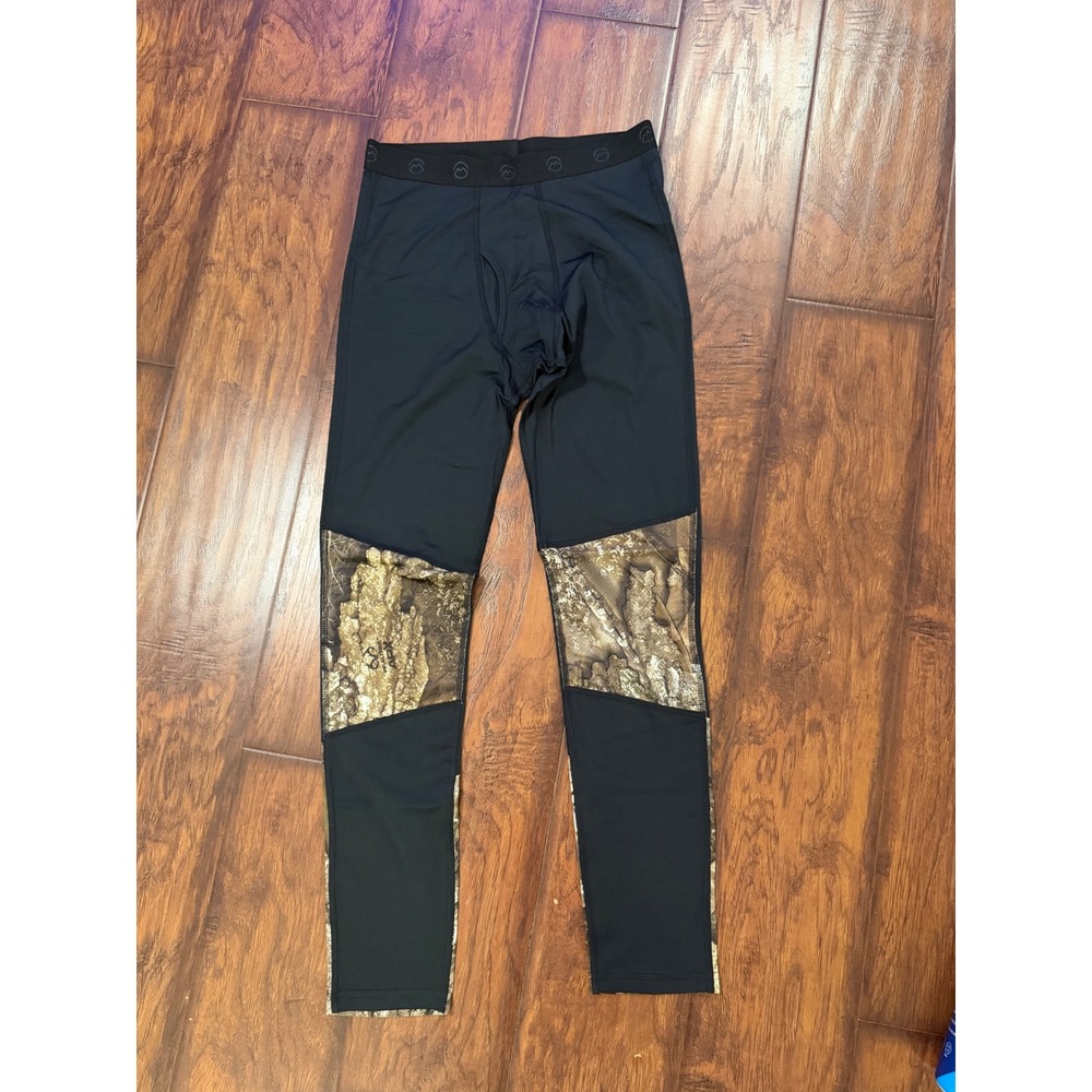 Magellan Outdoors Base Layer Pant Mens Small Black Camo New Midweight Thermal